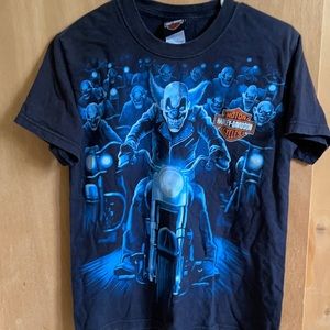 Black printed Harley Davidson t shirt